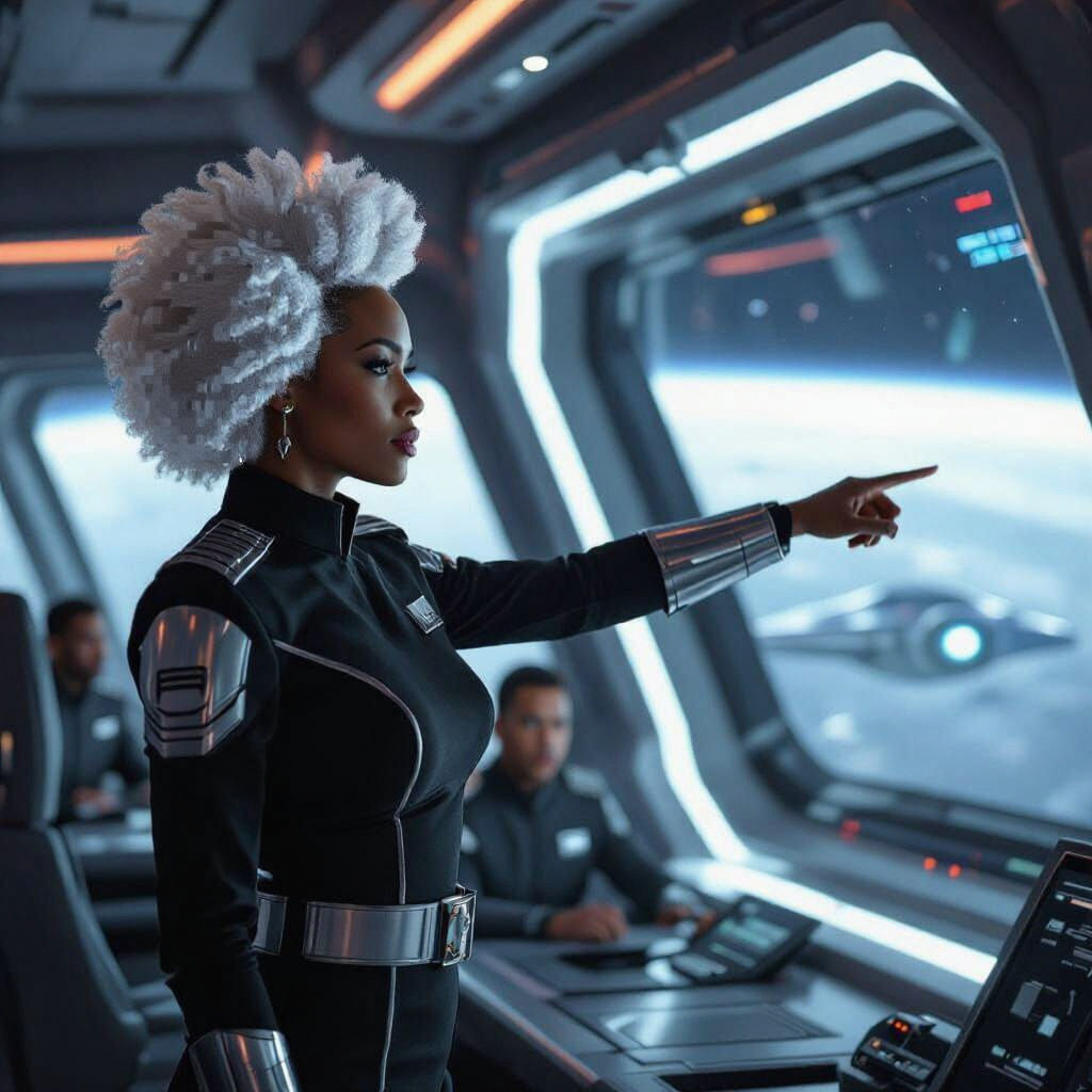 Black Woman General Commands Starship Fleet