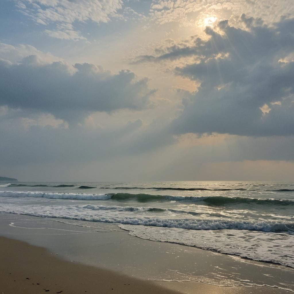 Seashore Dawn: A Cinematic Still Life