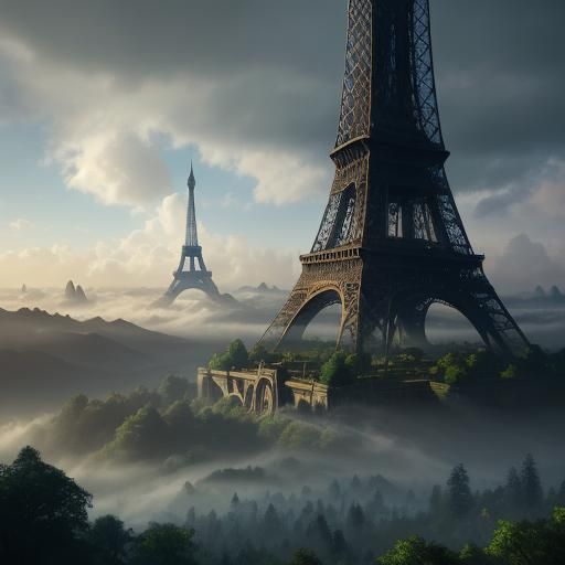 Mystical Tower Rises in Enchanted Forest