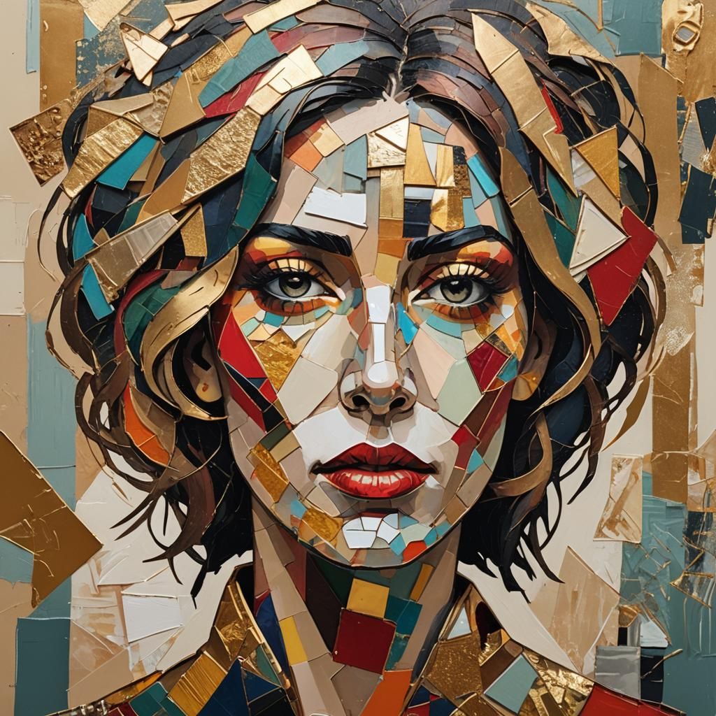 altar piece by Egon Schiele Andy Warhol portait collage gold...