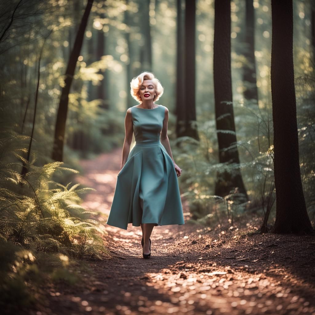 Marilyn Monroe in Forest, Professional Photography