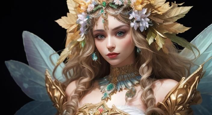 Lady Palutena, Goddess of Light, in Hyperrealistic Portrait