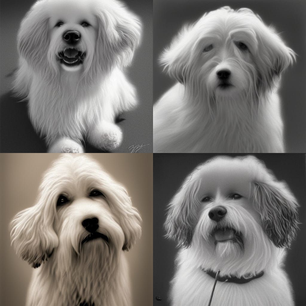 Photorealistic Furry Dog Portrait in Hyperrealistic Style