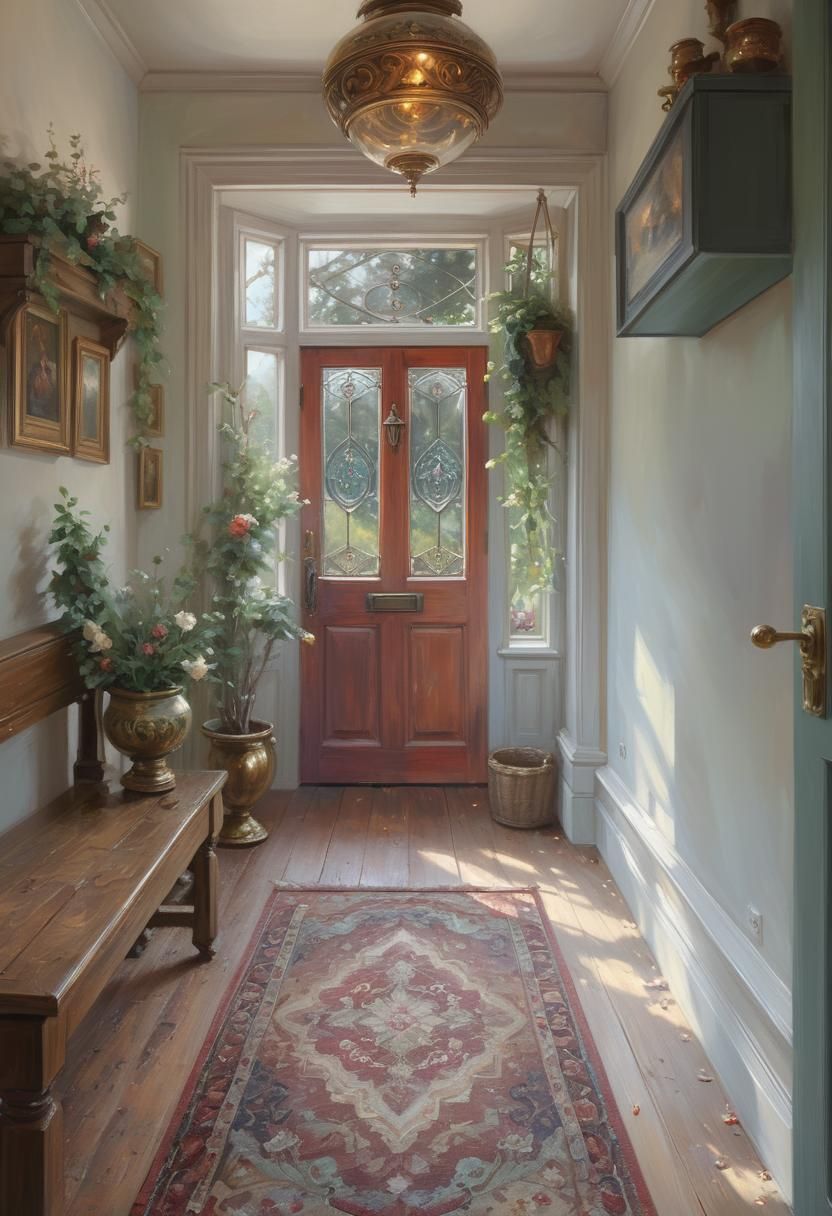 Cozy Cottage Interior Oil Painting