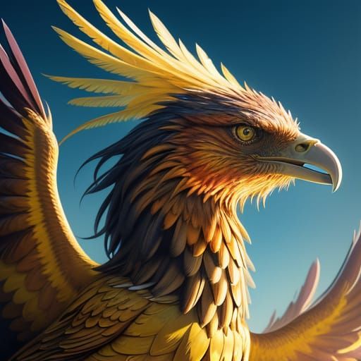 Girl and Phoenix: Hyper-Realistic Digital Art