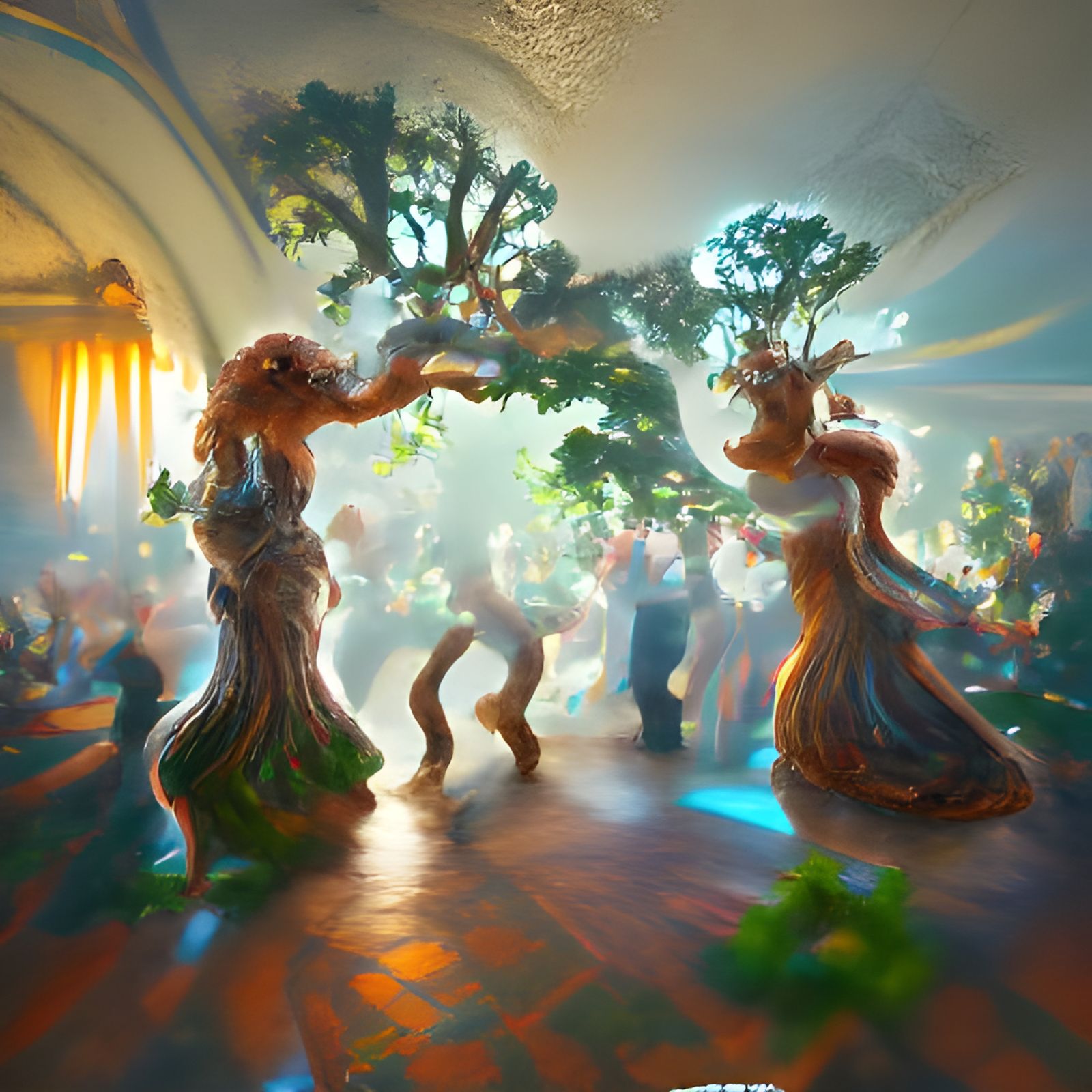 Ents Dance at Formal Ball in Sunny Solarium