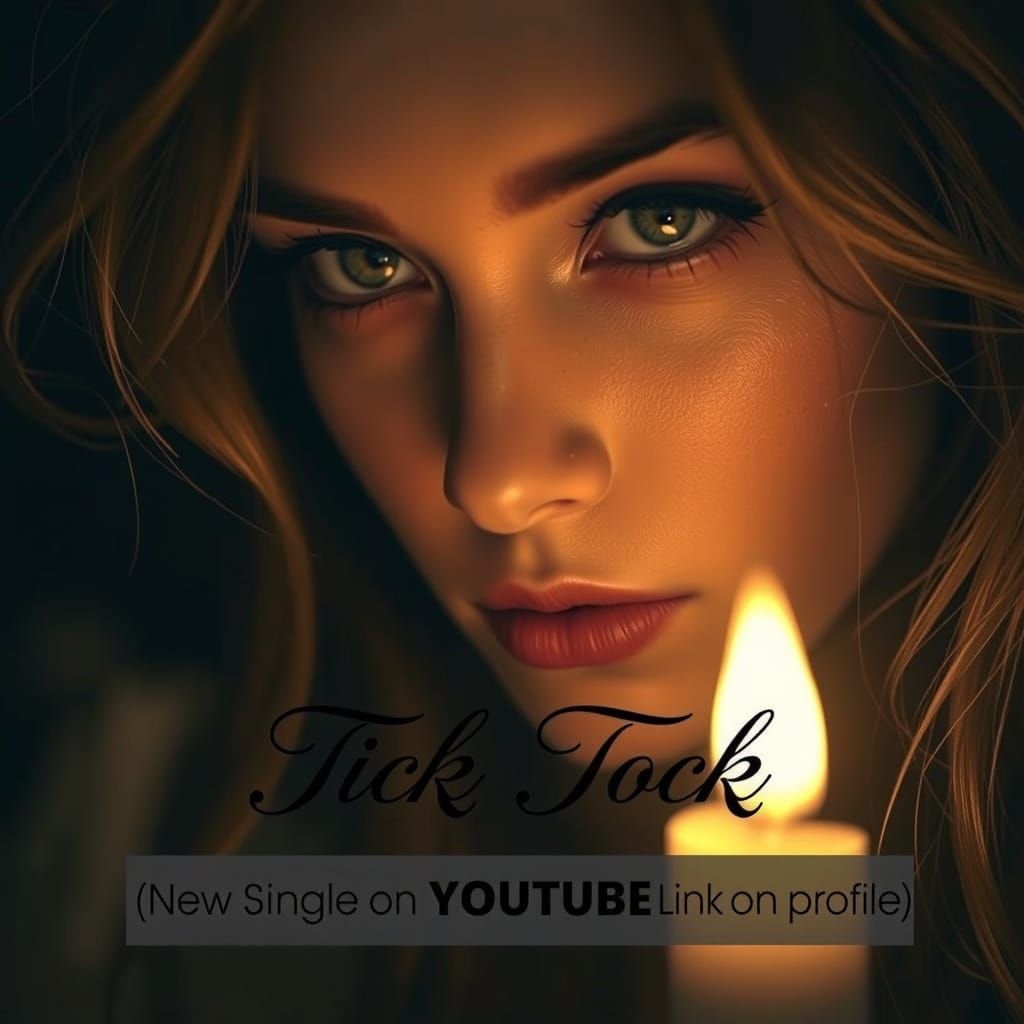 Melancholic Woman in Candlelight, Cinematic Portrait