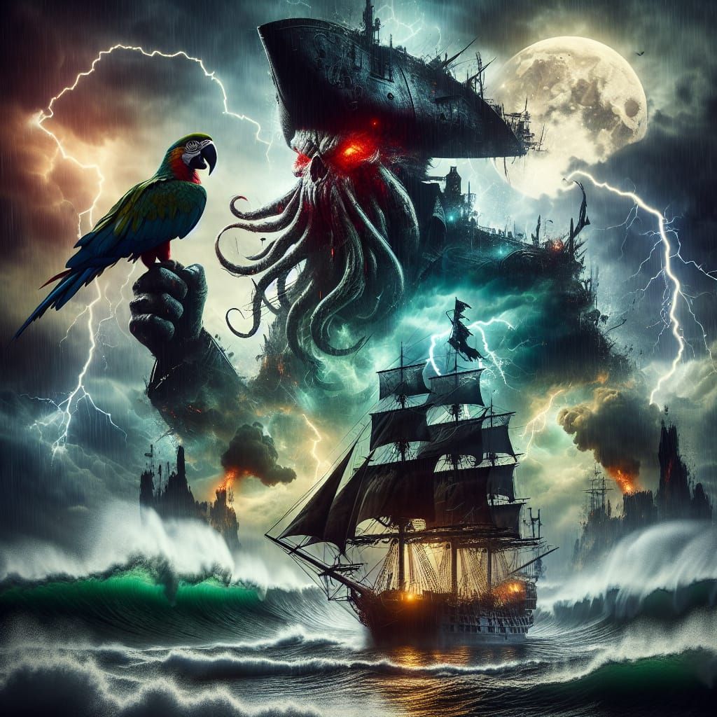 Cthulhu Marine Raider in Tempestuous Storm