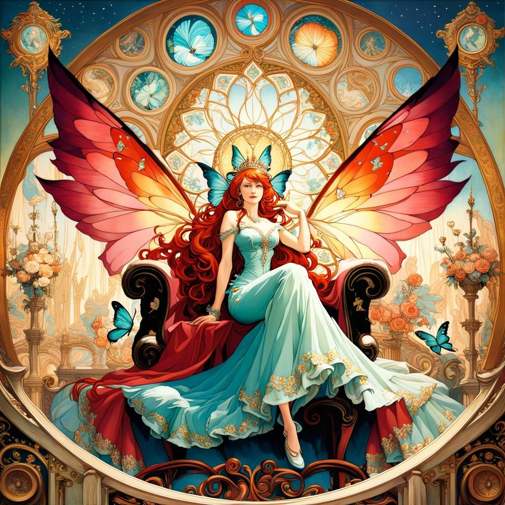 Fox Fairy Queen: Formal Portrait in Anime Style