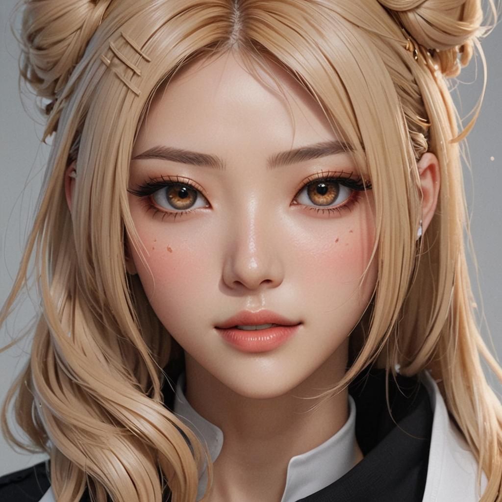 Korean K-Pop Girl Group in Anime Style