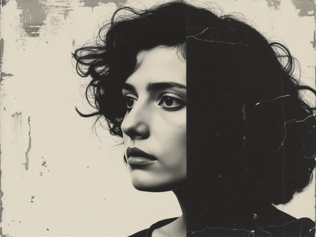 Cillian Murphy Portrait in Art Deco Collage Style