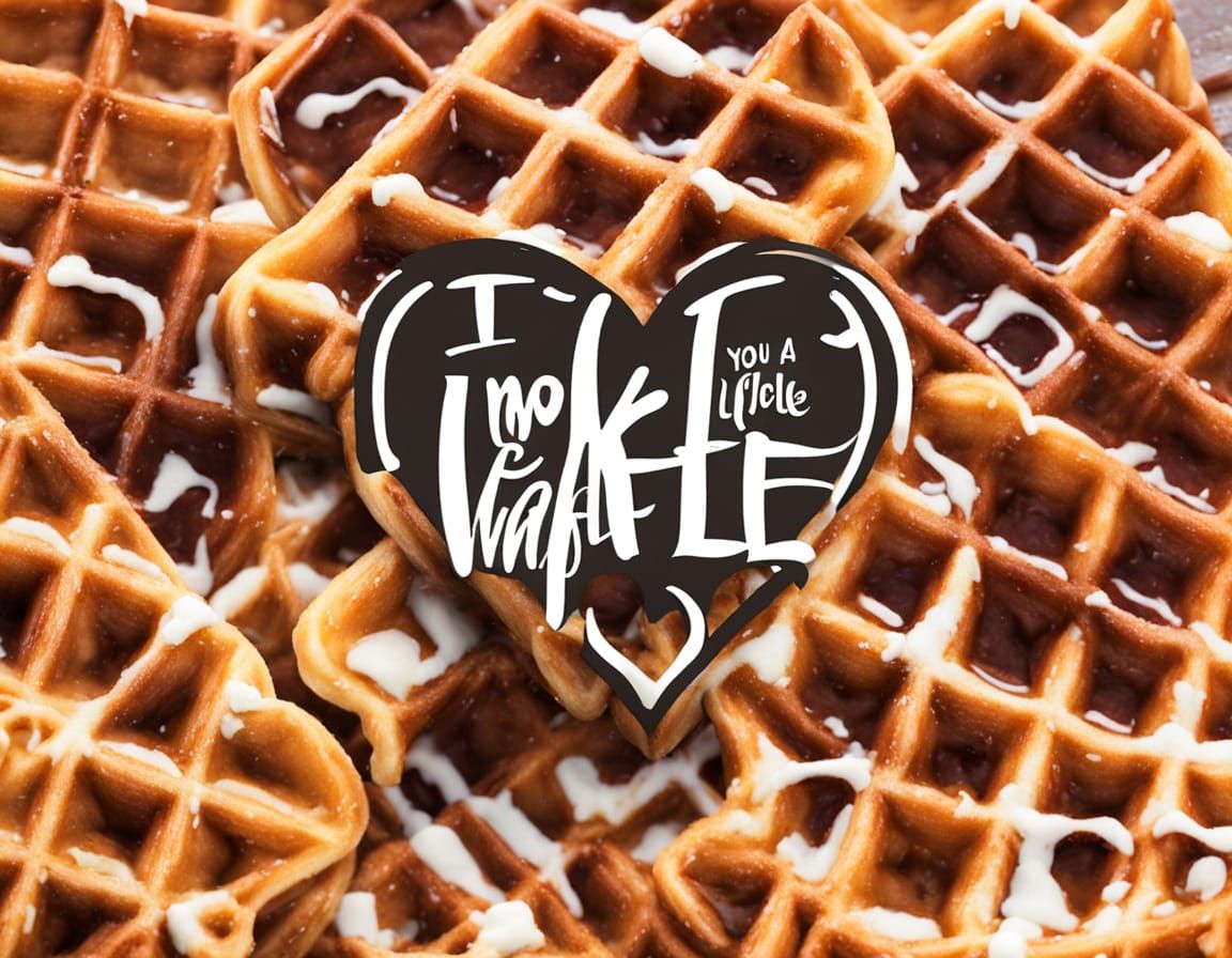 Romantic Heart-Shaped Waffle with Whipped Butter