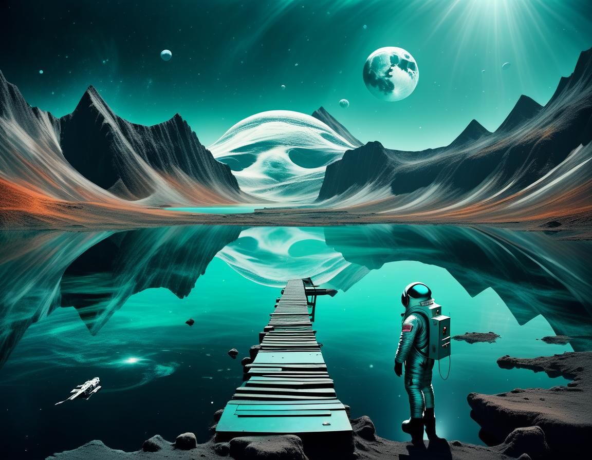 Eerie Cosmic Dreamscape: Lost Cosmonaut Photography