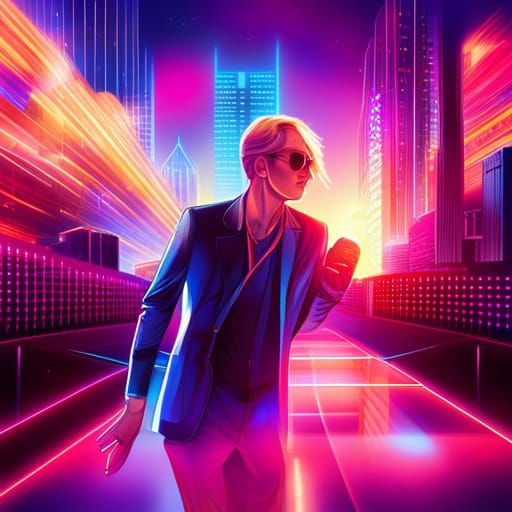 Neon Synthwave Disco Party