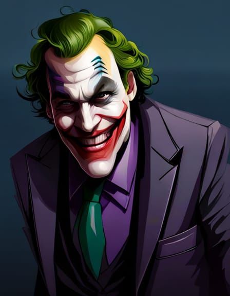 The Joker's Grin: A Hyperdetailed Dark Knight Portrait