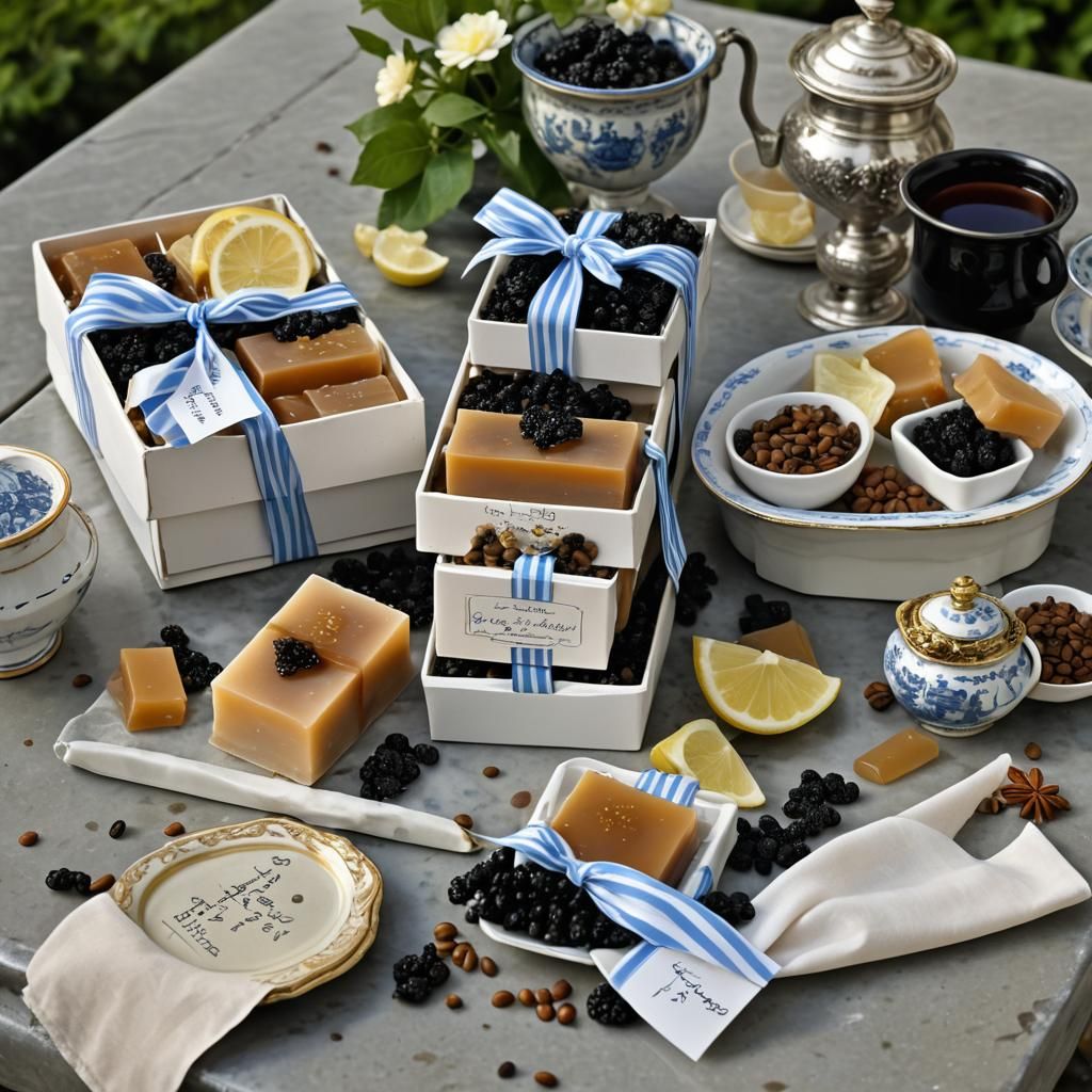 Luxurious Caviar and Soap Still Life