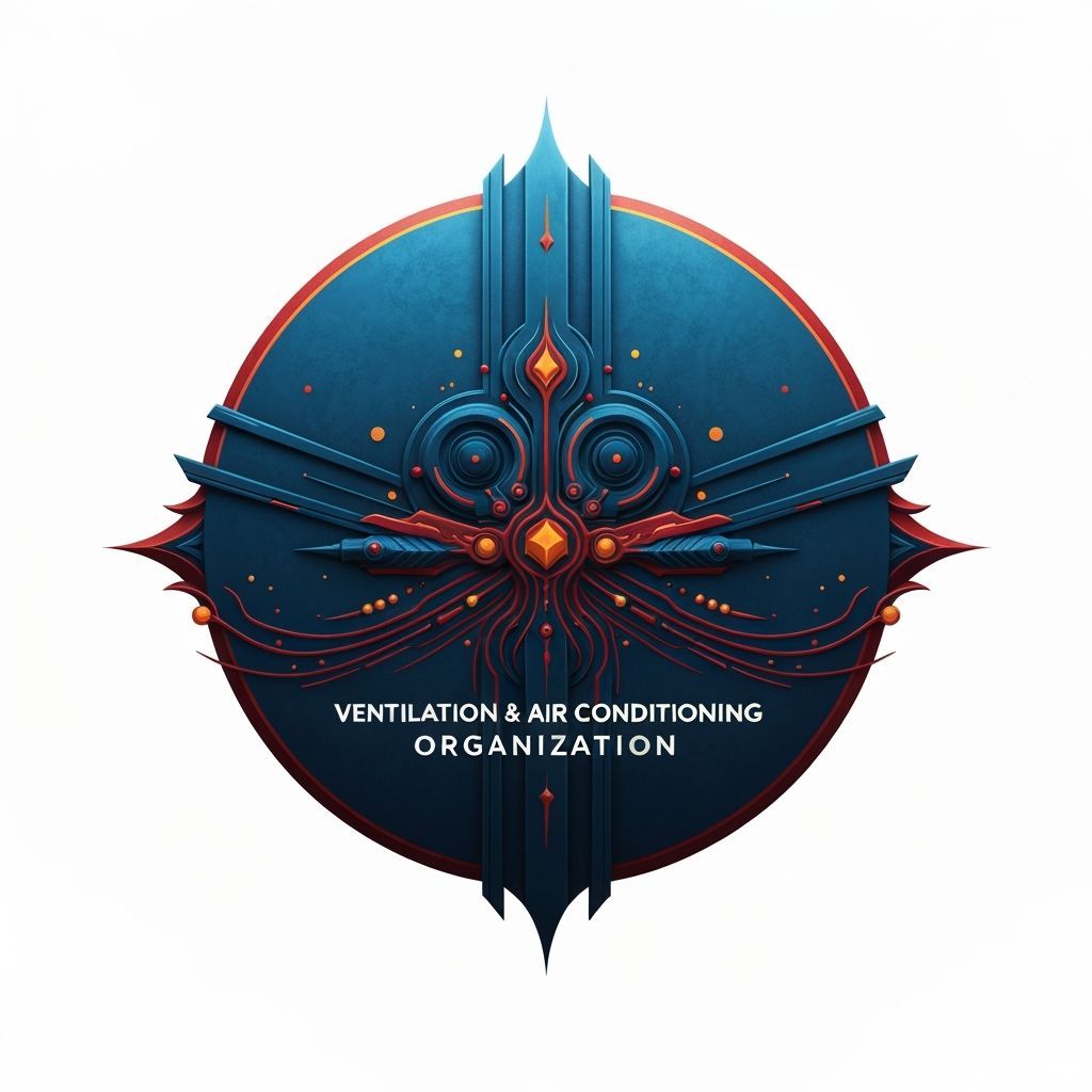 Minimalist Ventilation Logo in Matte Painting Style