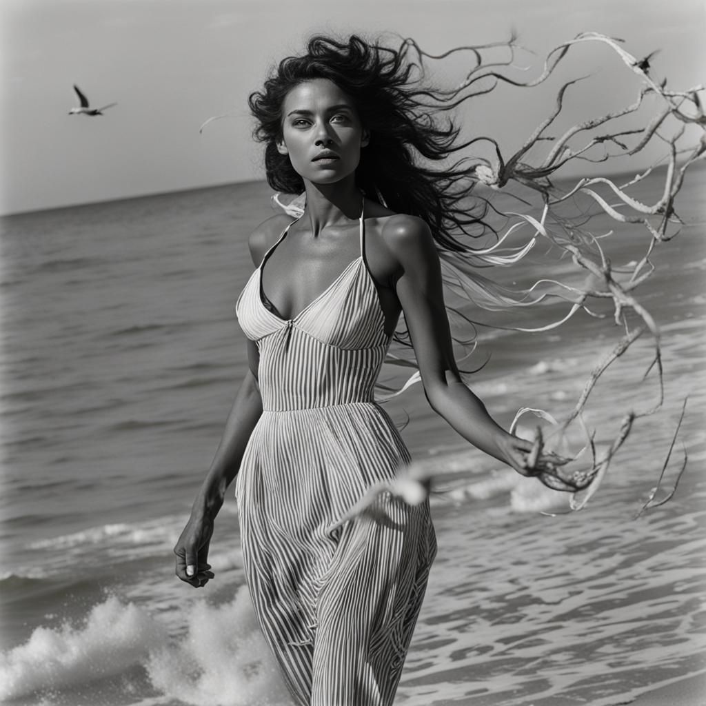 Stunning Woman in Paradise: A Photorealistic Masterpiece