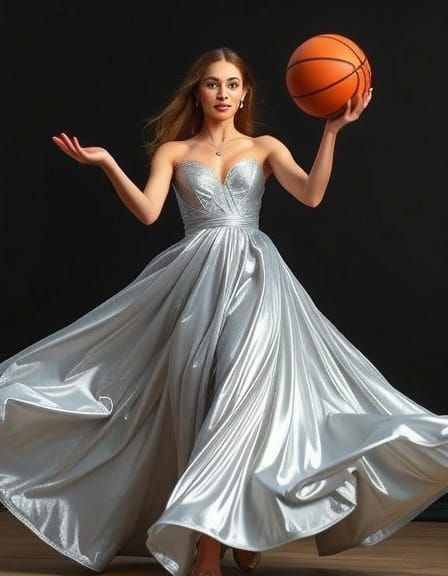 Regal Princess with Basketball in Digital Art