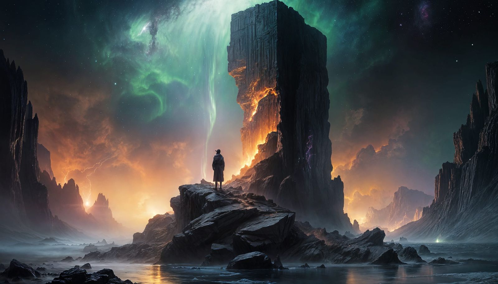 Ethereal Labyrinth of Light in Dark Cosmic Depths