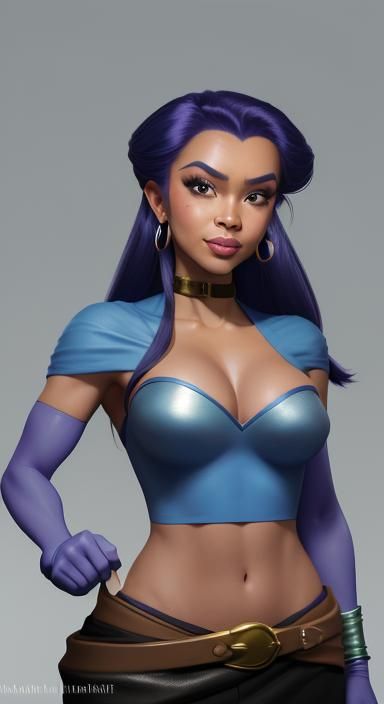 Kim Possible as Genie: 3D Digital Art