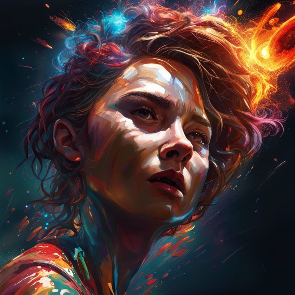 Hyperrealistic Supernova Splash Art Explosion