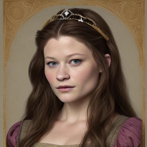 Medieval Princess Portrait of Elegant Woman