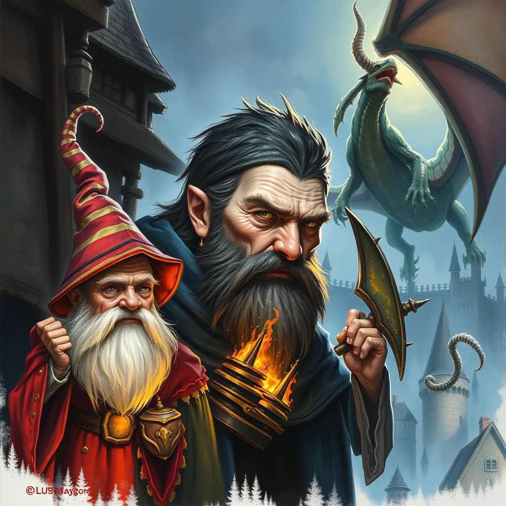 Fantasy Character Portrait in Grimdark Storybook Style