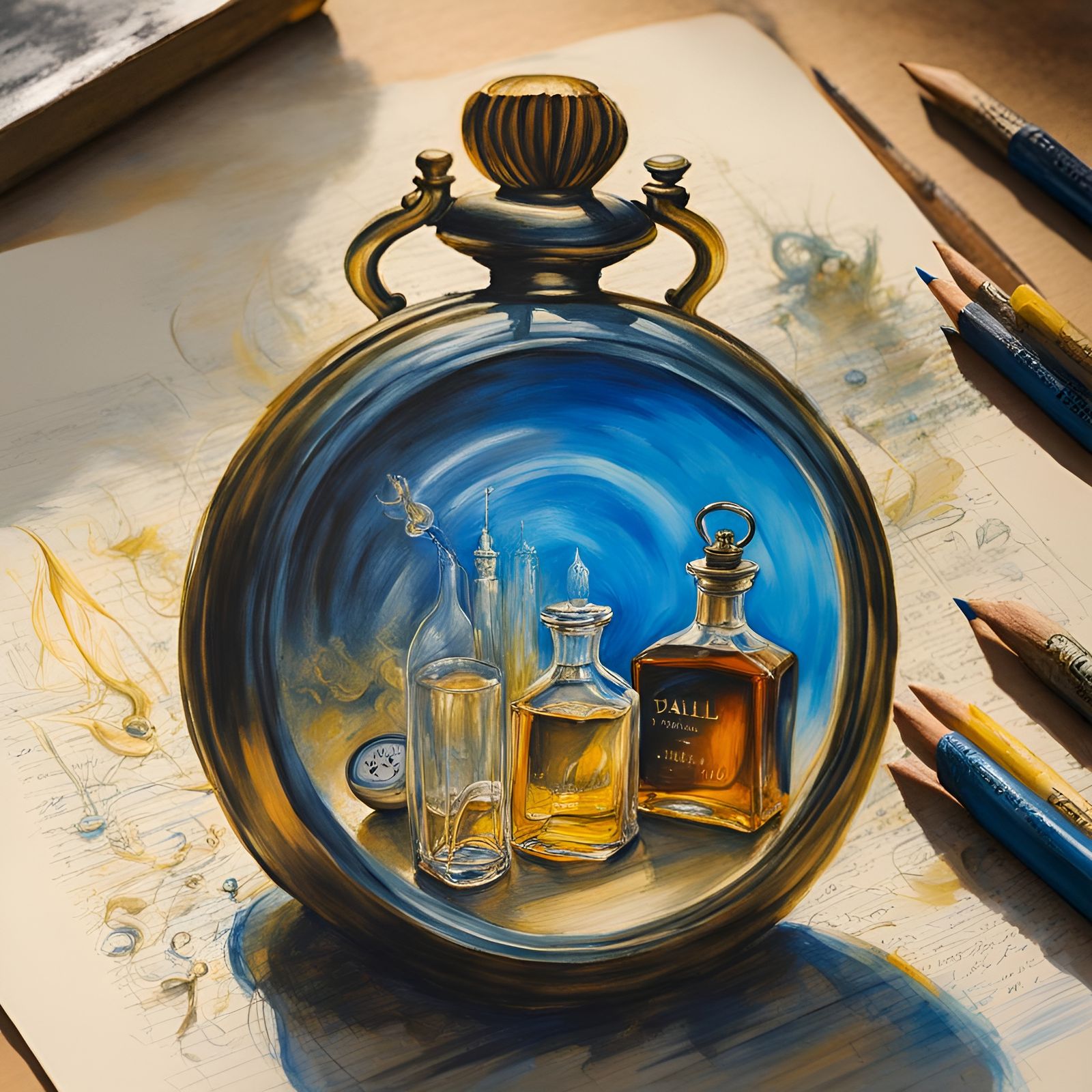 Surreal Time in a Bottle: Fantasy Art