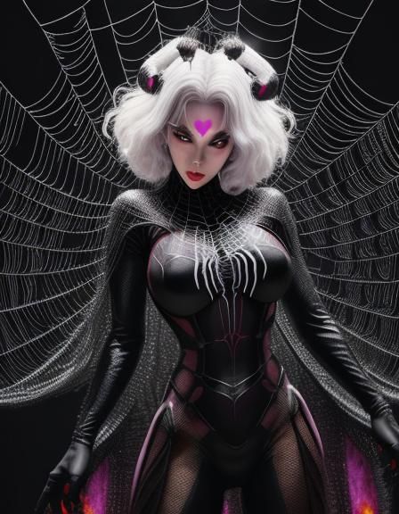Spider-Woman: Abstract Arachnid Queen in Mythological Style