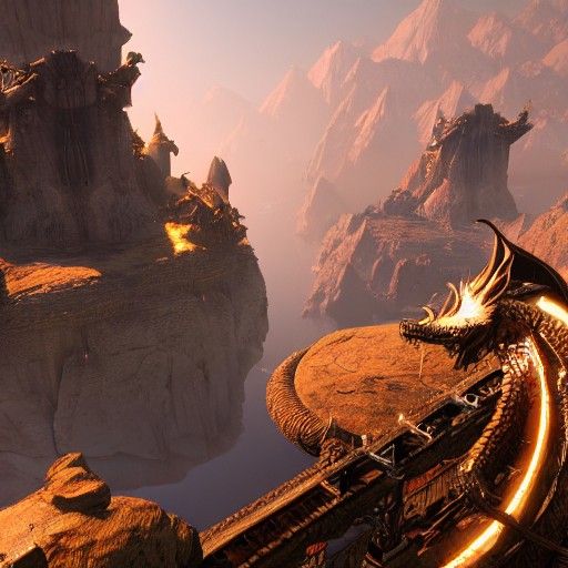 Aetherpunk Dragon in Auroracore Landscape, 8K