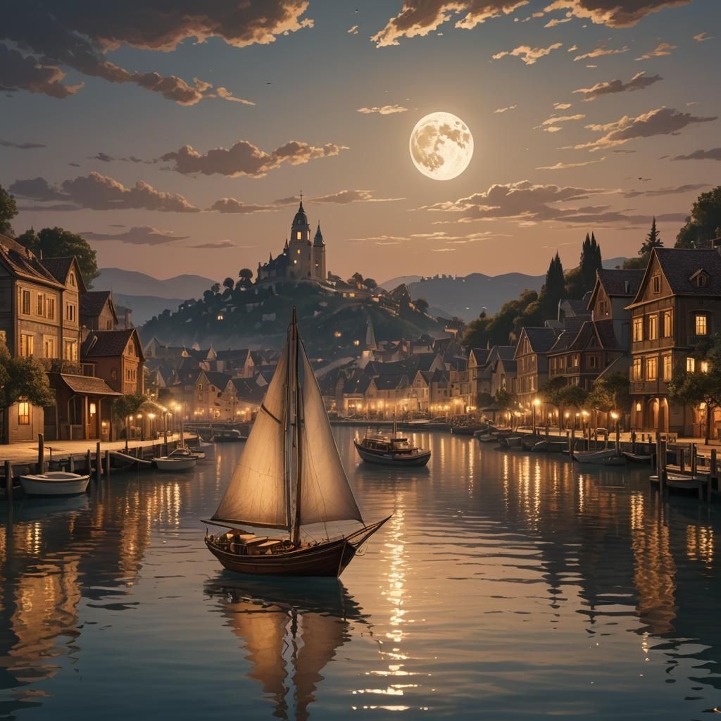 Majestic European Bay at Golden Hour