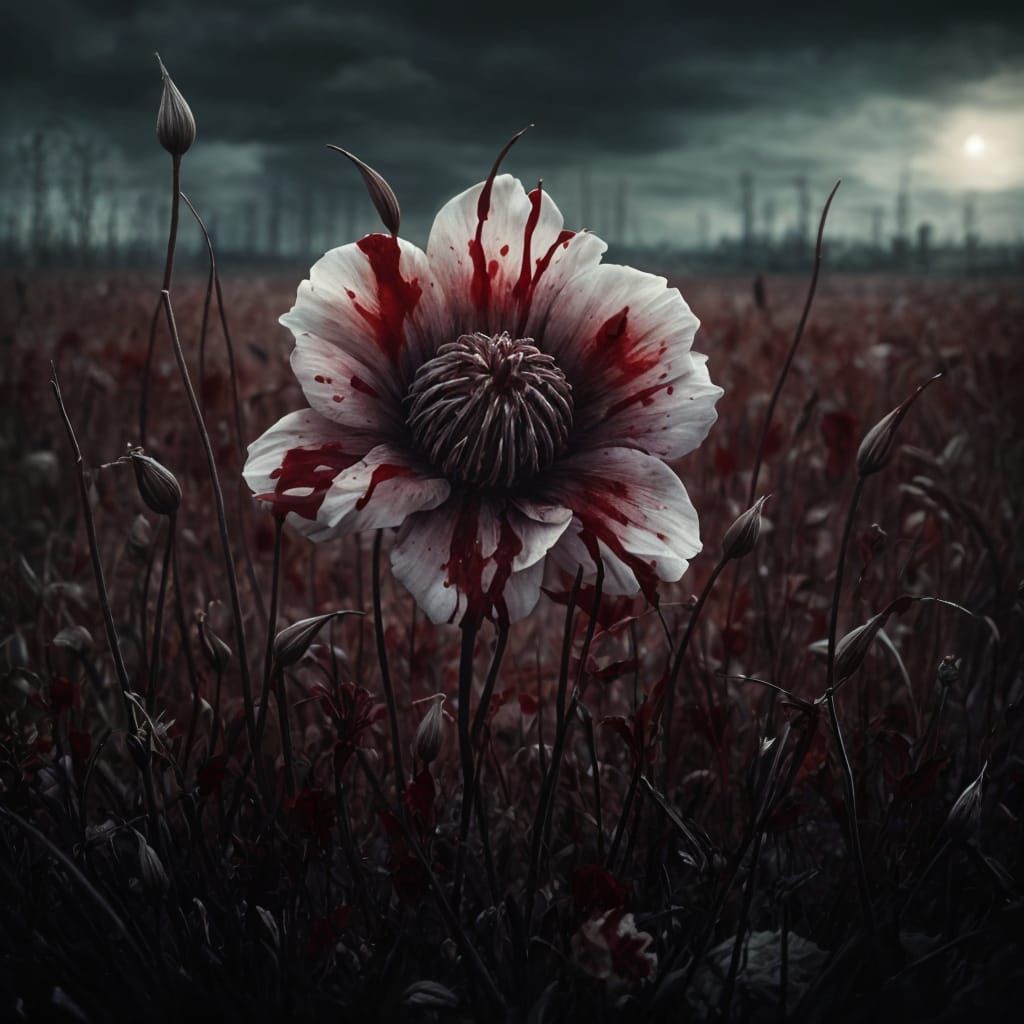 Bloodstained Elegance in a Dark Field