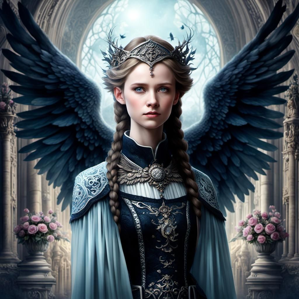 Archangel Gabriel in Fantasy Gothic Rococo Palace
