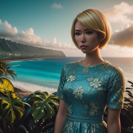 Girl's Tropical Vacation in Hawaii