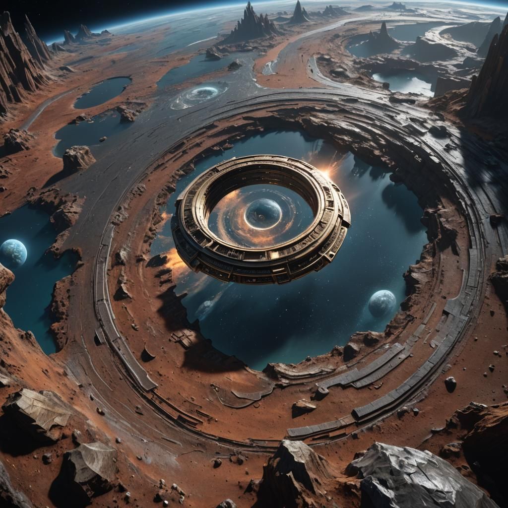 Ringed World Orbiting Europa: Fantasy Concept Art