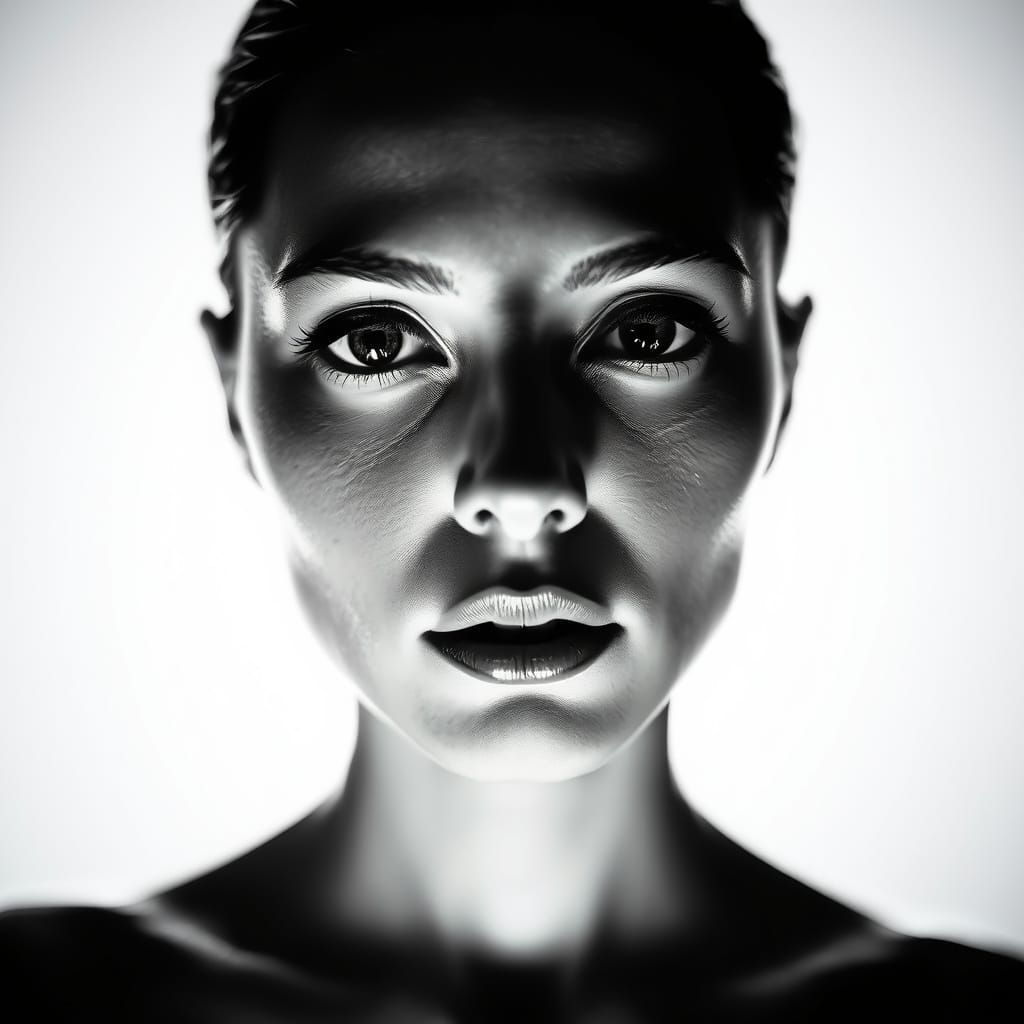 Monochromatic Portrait in Radiant Light