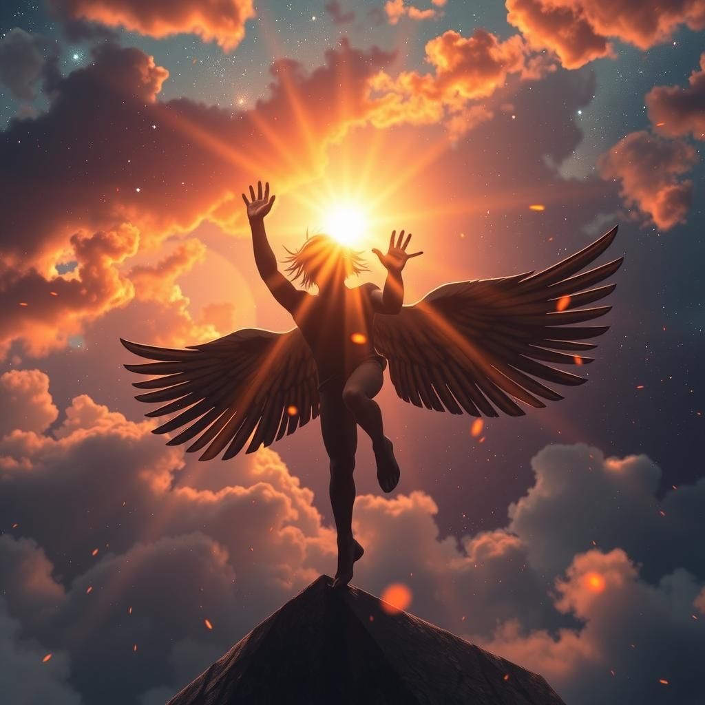 Victorious Champion in Maximalist Photography