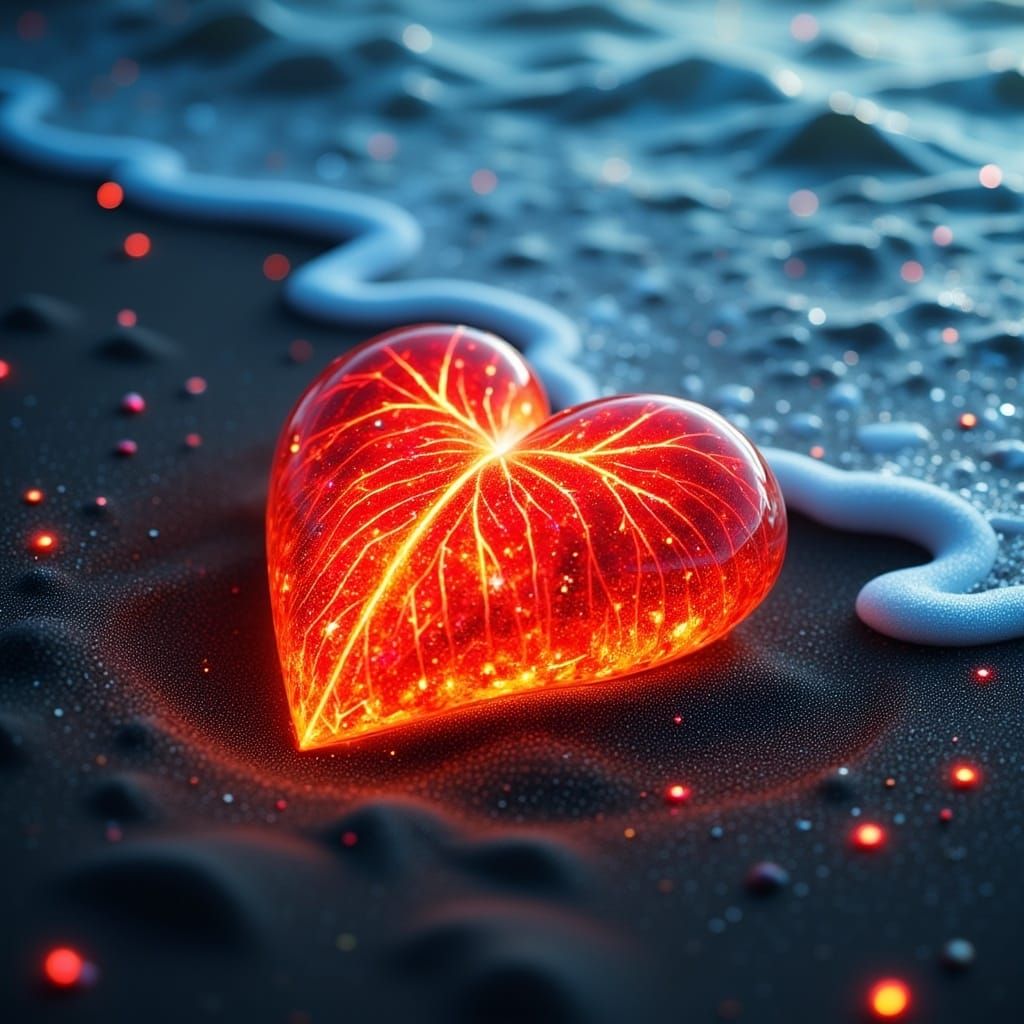 Moana's Glowing Heart on Te Fiti Beach