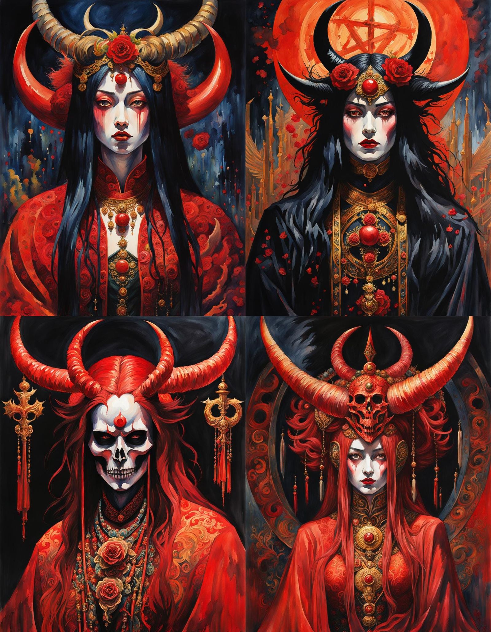 Satanas in Impressionist Watercolor Style