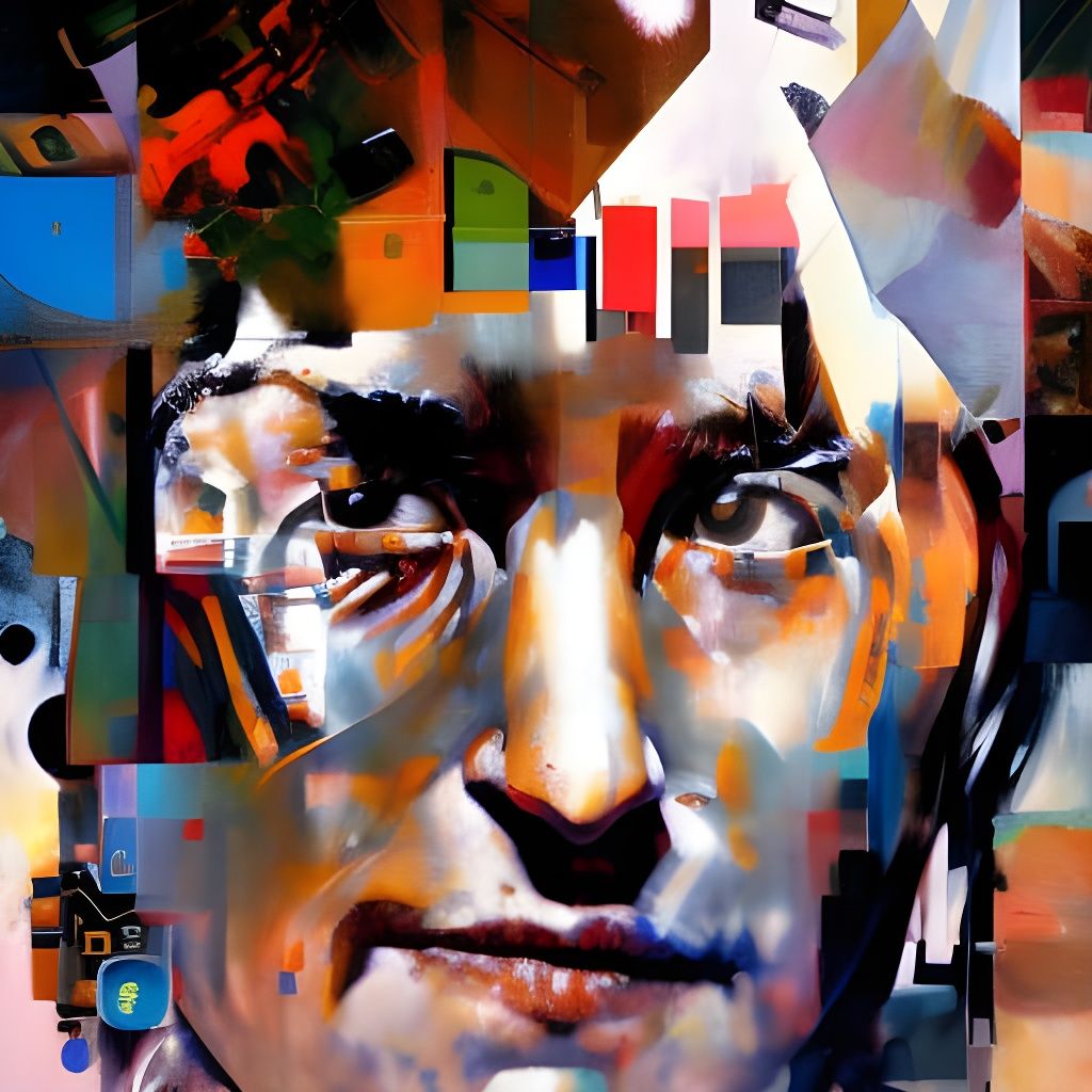 Idiotic Stare Portrait as Oil Painting