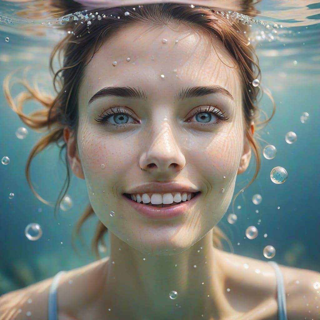 Ethereal Underwater Portrait in Soft Focus