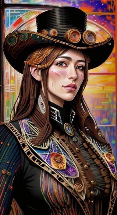 Steampunk Mariachi in Elegant Gearwork Attire
