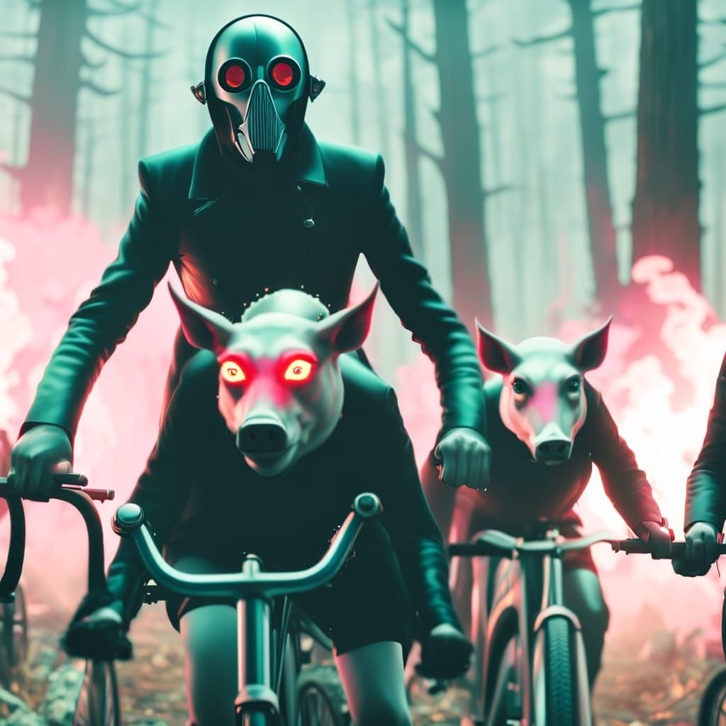 Satan Rides a Bike in Cosmic Astral Flames