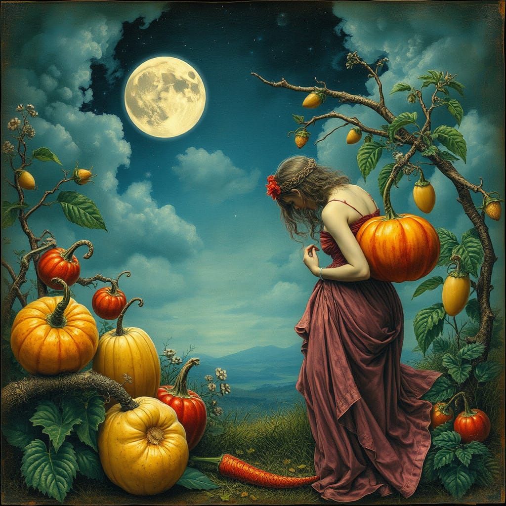 New Moon

Fruits and Vegetables, 
Post-Modernist
, Vibrant,
Scrapbook,

Luis Royo, Magda Archer 

Masterpiece emotional ...