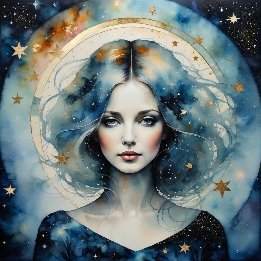 Whimsical Cat in Stunning Cosmic Galaxy