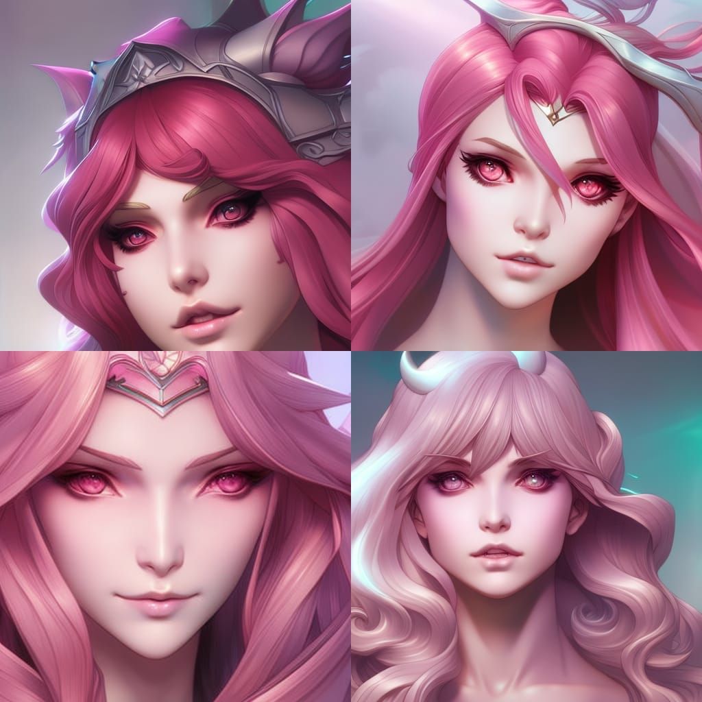 Adorable Trans Woman Portrait in Hyperdetailed Style