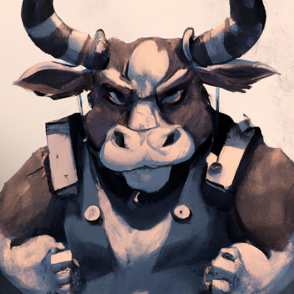 Fierce Bull Champion in High Resolution
