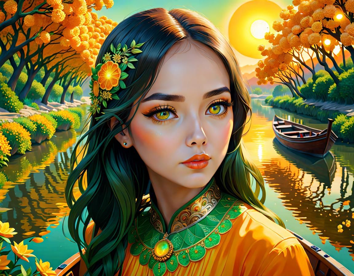 Girl with Kaleidoscope Eyes Under Marmalade Skies