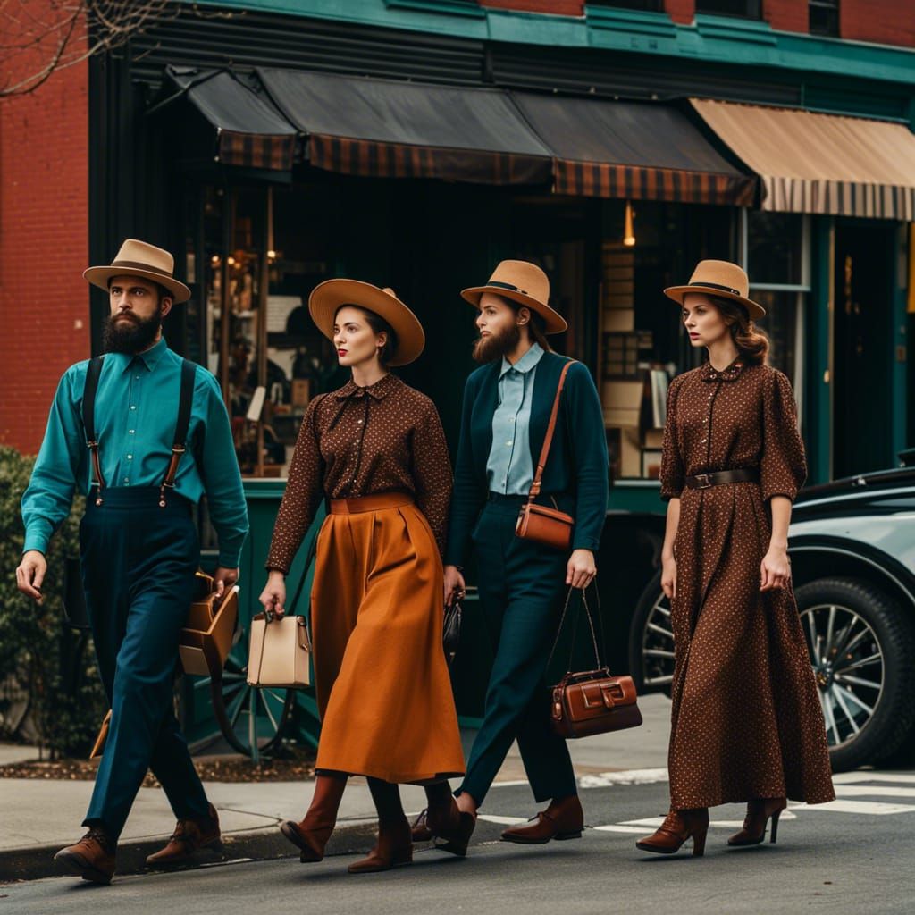 Hipster Amish in Brooklyn: Kitsch Fashion